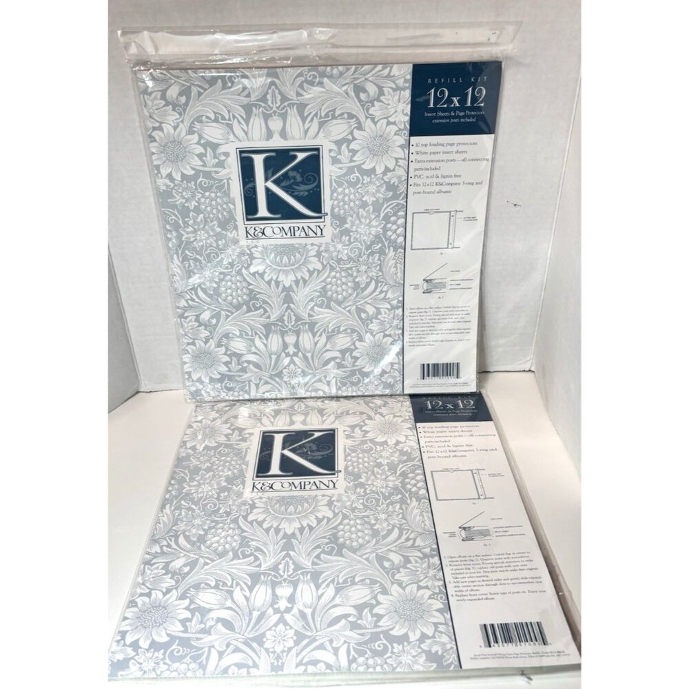K & Company SCRAPBOOK PAGES 12x12 Top Loading page 16 inserts